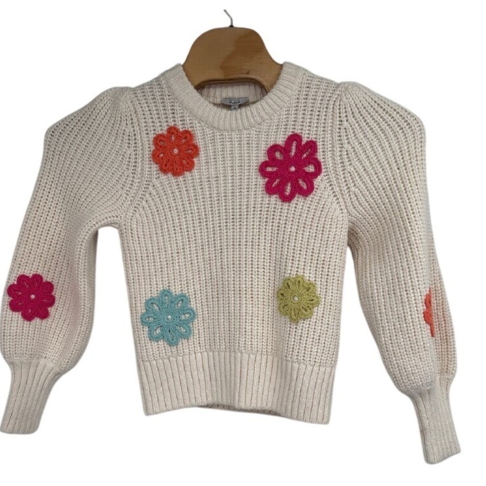 Rails Women's Romi Cable-knit Crochet Flower Sweater NWT Sz XS